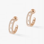 Messika - Classic Move Pave Hoop Earrings Rose Gold